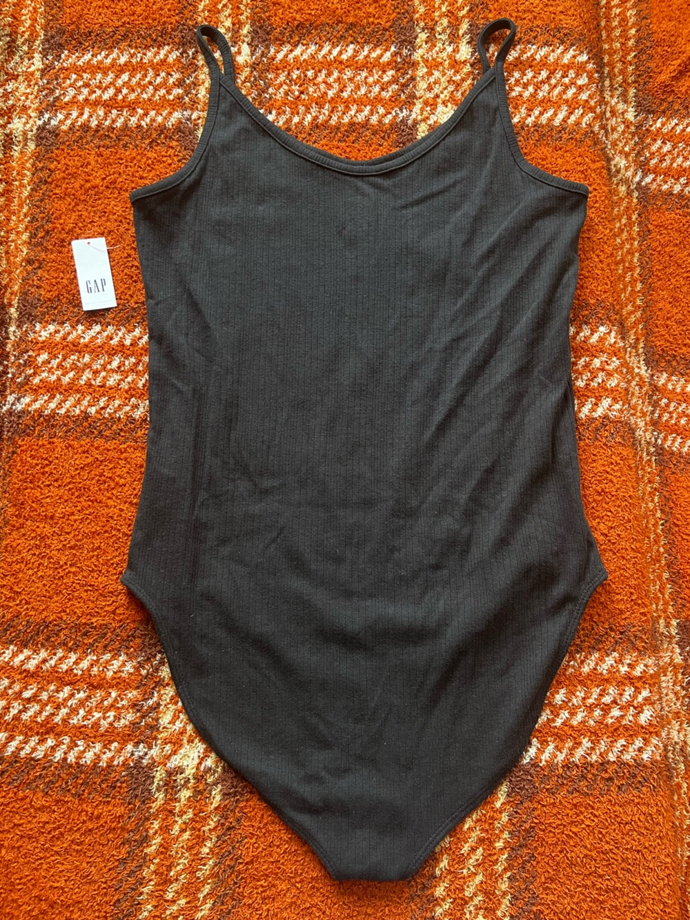 GAP Black Ribbed Tank Bodysuit